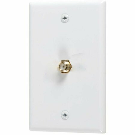 AMERICAN IMAGINATIONS Plastic White 75 OHM Jack and Plate AI-37725